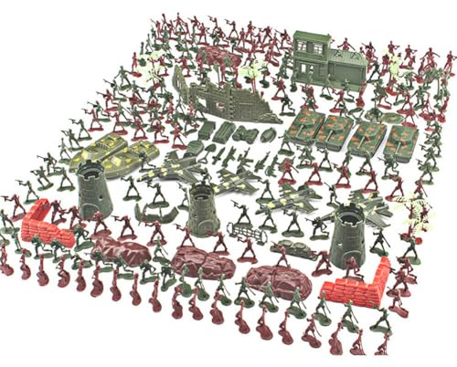 Mini Soldaten Figuren Spielzeug Set Armee Spielzeug Paket Soldier Spielset Armee Actionfiguren Militär Modell Militär Toy Plastik-Soldatenfiguren Spielzeug Militärspielset für Kinder 290Teilig