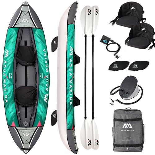 Campsup Aqua Marina kajak aufblasbar | Inflatable 2 Personen Kayak LAXO-320 + Star 6 | Technologie: I-Beam