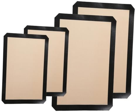 PRETYZOOM 4piezas Silicona Tapetes Para Hornear Almohadillas Antiadherentes Para Horno y Pastelería Mat De Cocina Multiusos