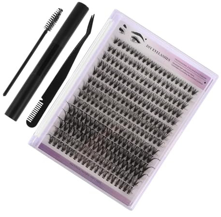 WEKADRIN Wimpern Mit Einzelne Wimpern Und Wimpernverlängerungs-tools Wimpernkleberentferner Gebogener Spitze Pinzetten Und Kämmen Für Diy-anwendung Schwarz