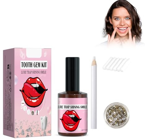 Eazerom 35 Kit di Gioielli per i Denti, Professional DIY Tooth Gem Kit,Ornamenti in Cristallo per Denti, Set di Gioielli Dentali con Colla per Denti,kit di Gemme per Denti Riflettenti