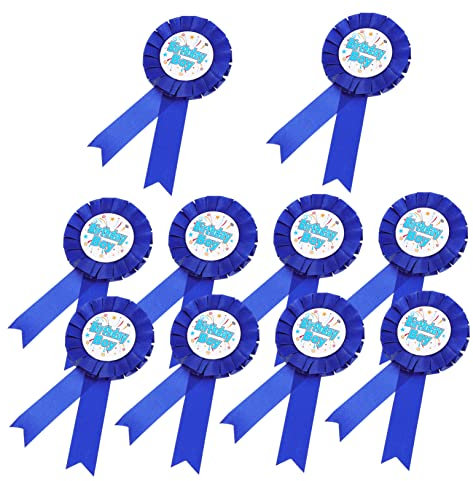 OATIPHO 10pièces Badges Anniversaire Pour Accessoires De Fête Décorations De Vêtements Pour Anniversaire Broches Ruban Fournitures De Fête