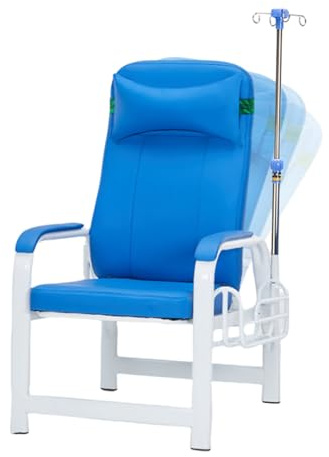 Fauteuil de Phlébotomie, Fauteuil Médical Inclinable En Cuir，fauteuil de Prélèvement Sanguin Avec Accoudoirs，fauteuil De Prélèvement de Laboratoire Rembourré Potence Portative Pour Perfusion