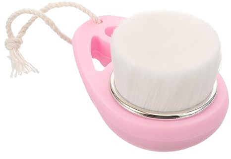 WOONEKY Silikon Gesichtsreinigungsbürste Klein Manuell Doppelseitig Pink Für Frauen Porentiefes Peeling Und Hautreinigung