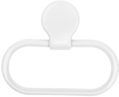 Anello Portasciugamani Adesivo Bianco in Abs, senza Foratura | Bagno e Cucina, Design Semplice, Facile da Usare, Supporto Compatto per Asciugamani Piccoli