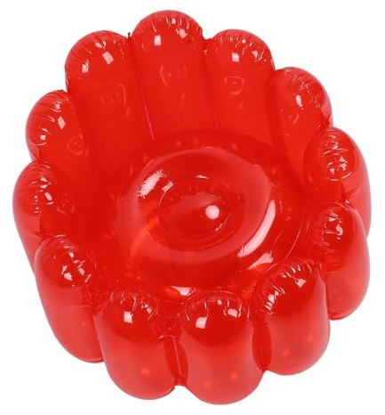 Jwthee Aufblasbare Couch, aufblasbarer Stuhl, Lounge-Couch, aufblasbarer Sofa-Stuhl, tragbare aufblasbare Outdoor-Sofas, Sitz, transparent, Bonbonfarben, für Zuhause, Wohnzimmer, (Rot)