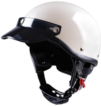 Caschi Jet E Demi-Jet Motociclista Casco Mezzo De Scooter Approvato DOTECE Caschi Cromwell Retrò Moto Elmetto Scodella Compatto E Portatile Aperto Casco Per Uomini Donne