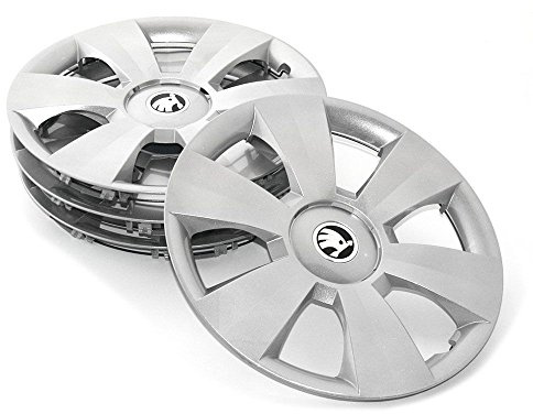 Skoda 6V0071455 Radkappen 15 Zoll Dentro 4X Radzierblenden, 46 x 46 x 27 cm