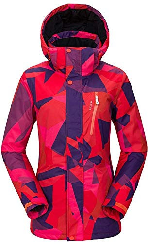 MU Frauen Wasserdichte Ski-Jacke Damen-Ski Snowboard-Jacke wasserdicht warmer Winter gezeichnete Jacke rosafarbener Winter,Rosa,* -Große
