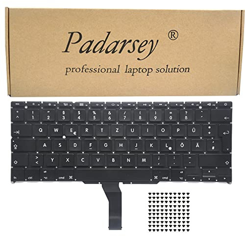 Pardarsey Teclado de repuesto para ordenador portátil QWERTZ alemán para MacBook Air A1370 A1465 de 11 pulgadas 2011 2012 2013 2014 2015 MD711 MD712 MD223 MD224 MC968 MC969 (teclado alemán out)