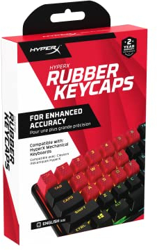 HyperX Rubber Keycaps - Gaming Accessory Kit, 19 Tasten, Englisch (US) Layout, Rot