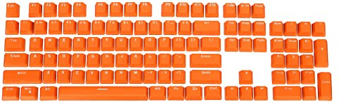 PATIKIL Mechanical Keyboard Keycaps, Universal Keycaps ABS Keyboard Replacement Accessories Symbol Translucent for 68/84/87/104 Keys, Orange