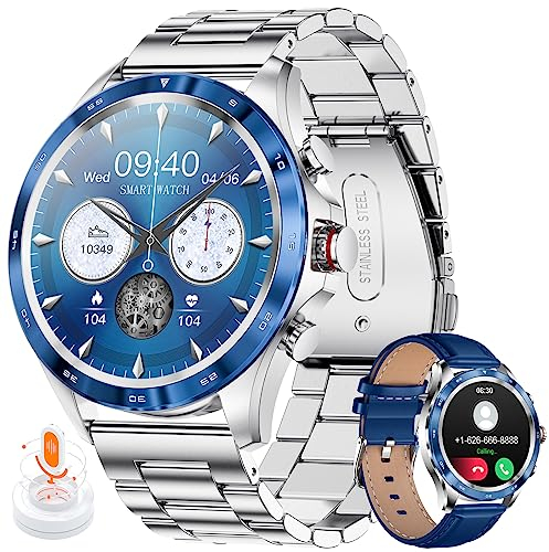 LIGE 1.43 AMOLED Reloj Inteligente Hombre,Smartwatch para Android iOS con 400 mAh/15 días de duración de la batería/Llamadas Bluetooth/IP68 Impermeable/24H Frecuencia Cardíaca