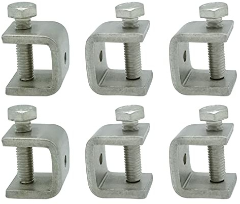6-Pack 304 Stainless Steel C-Vise Clamps Heavy Duty C-Clamps C Clamps Mini with Stable Wide Jaw Openings Ideal for Home Decor Welding Carpenter Construction