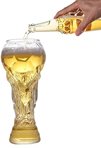 Cerveza Fútbol - Copa Cerveza La Copa Mundial 2022, Copas del Trofeo del Campeonato La Copa Mundial, Cerveza Vidrio Cristal, Suministros Bar Para Ver Fútbol