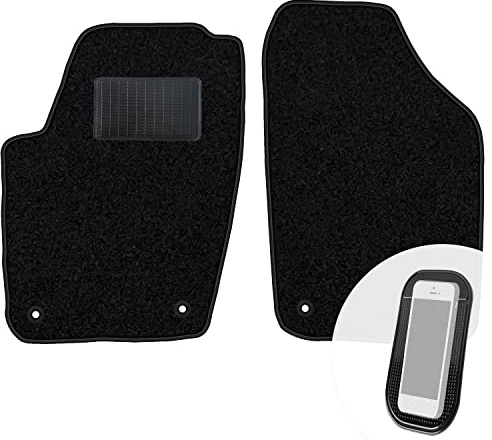 moto-MOLTICO Vorne Fußmatten Auto Velours Autoteppiche Schwarz Automatten Set 2-teilig passend für Seat Cordoba II Ibiza III VW Fox Polo IV