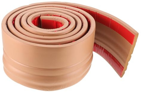 Cabilock 1roll Peel and Stick Molding Self Adhesive Baseboard Trim Meters Wide for Wall and Floor Decoration and Dustproof Design Easy Installation for Home Use