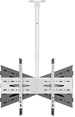 Soporte de montaje en pared para TV Soporte de montaje en techo para TV, soporte de TV con rotación de 360 ​​° de movimiento completo, para televisores de pantalla plana Lcd de 40-60 pulgadas, blanco