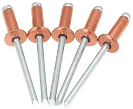 CLENEA Rivets à Noyau de cuivre Rouge M2.4 M3.2 M4 M4.8 M5, série de Rivets en cuivre à tête Ronde de Type Ouvert à Haute résistance (Size : 5mm (20Pcs), Color : M3.2)
