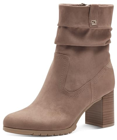 s.Oliver Damen Stiefel mit Absatz Elegant mit Blockabsatz, Braun (Taupe), 42 EU