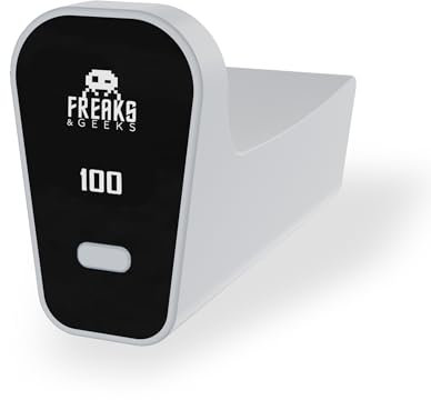 Freaks and Geeks Batteria esterna per controller PS5, 2500 mAh, cavo tipo C, colore: bianco