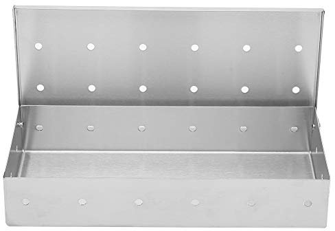 Caja de ahumadero para barbacoa de acero inoxidable de para fumar astillas de madera de gran capacidad, ideal para los amantes de la barbacoa. Adecuado