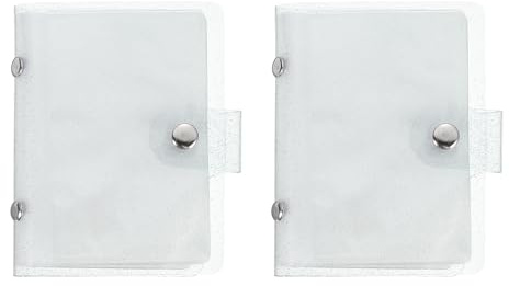 QUARKZMAN 2 Stück Mini Fotoalbum, 36 Taschen 5,5x8,9cm Tragbarer Kpop Photocard Halter Kreditkartenhalter für Mini Kamera Snap Sofortkameras Reisefotos Kreditkarten, Glasklar