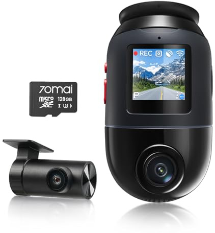 70mai Double caméra de tableau de bord avant et arrière 4K pour voiture avec Sony IMX678, STARVIS 2 vision nocturne, 4G LTE, détection de mouvement AI, ADAS, Wi-Fi 6 5 GHz, moniteur de stationnement