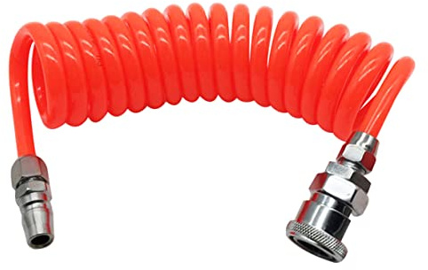Housoutil Flexibler Leichter Pu Rückstoßluftschlauch 8mm X 5mm Einziehbar und Robust für Kompressor und Luftwerkzeuge Vielseitiges Zubehör für Druckluftsysteme Zufällige Farbe