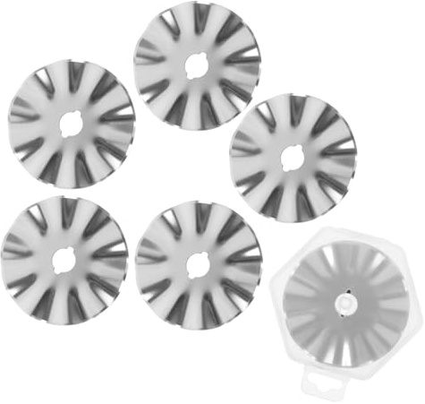 Operitacx 5piezas Cuchillas de Corte Rotativas para Tela Cuchillas de Repuesto para Costura y Acolchado de Acero Inoxidable para Cortar Tela Proyectos de Patchwork