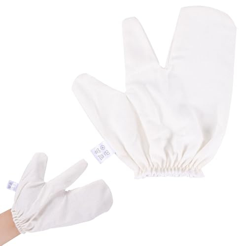 2 Stk Massagehandschuhe, Maulbeerseide Peeling Handschuhe Trockenbürsten für Lymphmassage Entfernung Abgestorbener Hautzellen Verbesserung der Hautstruktur