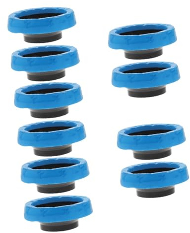 NUOBESTY 5sets Toilet Wax Ring Replacement with Premium Rubber and Leak Flange Seal for Home and Office Aging Watertight Toilet Seal Gasket for Bowl Leak Prevention 2pcs*5