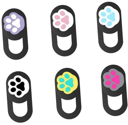 UKCOCO 6 Piezas Protector de Lente para Móvil Cubiertas Adhesivas Abs Duraderas Tapa Privacidad Webcam Fácil Uso