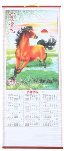 Didiseaon Chinese New Year Decorations: Wall Calendars Wall Scroll Calendar Assorted Color Paper Kitchen Counter Storage Dining Table Service Workshop Bench Layout