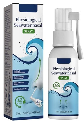 Mnozreo Meerwasser Nasenspray,für die trockene Nasenschleimhaut,30ML,1PC,Nasenhygiene & Pflege,Reinigt & Befeuchtet die Nasenhöhlen