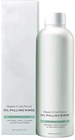 Oil Pulling Per Denti - 237ml Risciacquo Naturale Con Olio - Prodotti Per L'Igiene Orale Cura Gengive | Uso Quotidiano Notte Casa Scuola Bagno