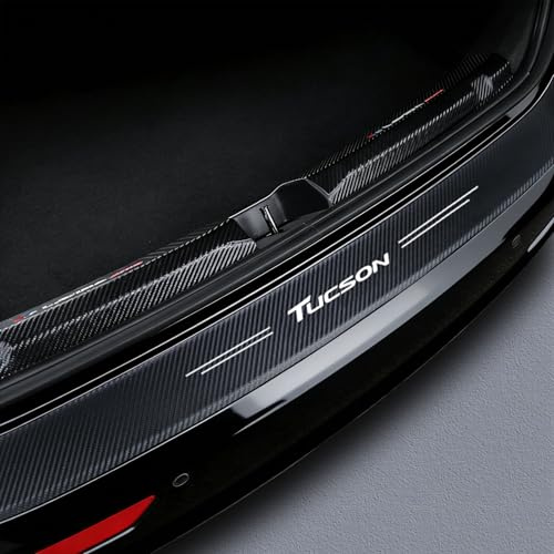 WENINETIES Protection Pare Choc Voiture pour Hyundai Tucson 2026 2025 2024-2015 Accessoire, Fibre de Carbone Protection de Seuil de Coffre - Accessoire Voiture