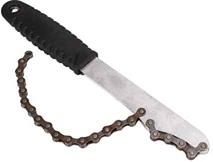 Generic Llave de Cadena de Bicicleta de Acero, Diseño Ergonómico Duradero para Reparación de Bicicletas de Montaña Al Aire, Herramienta de Látigo de Cadena de 210 Mm para Ciclistas