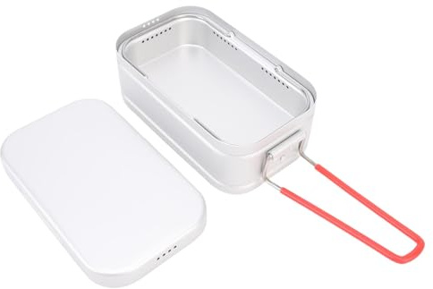 AUNMAS Boîte à Déjeuner de Camping, Boîte à Repas Isolée en Alliage d'aluminium Portable pour la Randonnée et la Pêche