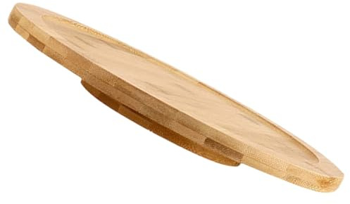 ELEOUTI Plato Giratorio de Madera para Servir 20 Cm Base Robusta, Expositor de Madera para Pasteles y Postres, Soporte Giratorio de Bambú Adecuado para Reuniones y Entretenimiento