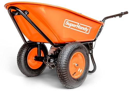 SuperHandy Cordless Electric Wheelbarrow, 150kg Capacity, 85L Steel Tub