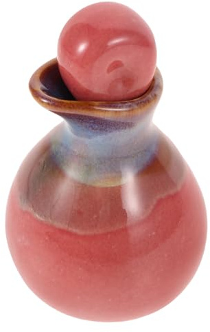 NULYLU Botella de Aceite de Cerámica Rosa con Diseño Elegante y Dispensador Versátil para Aromaterapia en Salones de Belleza y Spa