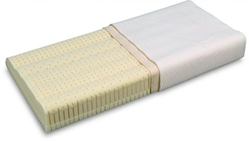 Werkmeister KL 8 - Latex-Nackenstützkissen - 32 x 65 x 8,5 cm - flaches niedriges Kissen - atmungsaktiv und elastisch