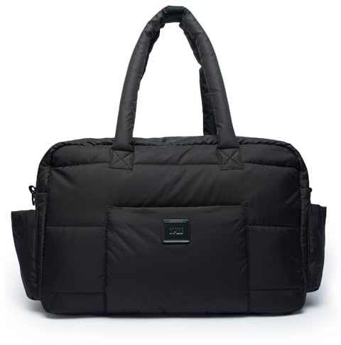 7AM - Sac à langer SOHO avec Matelas à Langer pour bébé - Grand format, pratique et chic. Sac à couche, sangles de poussettes intégrées. Sac de sport/voyage. Imperméable et Unisex (noir)