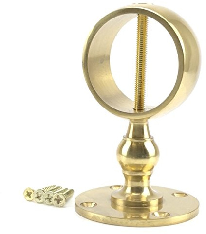 36mm Polished Brass Decking Rope Low Profile Handrail Brackets. Rope Post Fitting Rope End Fixing …