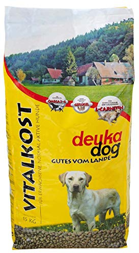 deuka 2 x 15 kg Dog Vitalkost, ausgewogene Vollnahrung für Erwachsene, normal aktive Hunde