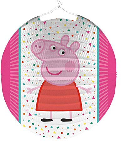 Amscan 9907262 - Lanterna Peppa Pig, carta, 25 cm, lanterna, decorazione, festa di compleanno per bambini