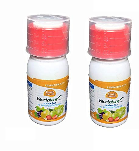 Inductor de defensas vegetal Laminarin 4,5%, Vacciplant preventivo mildiu, botritis, fuego Bateriano, moteado o antracnosis. Tratamiento 300 litros. 2 BOTES