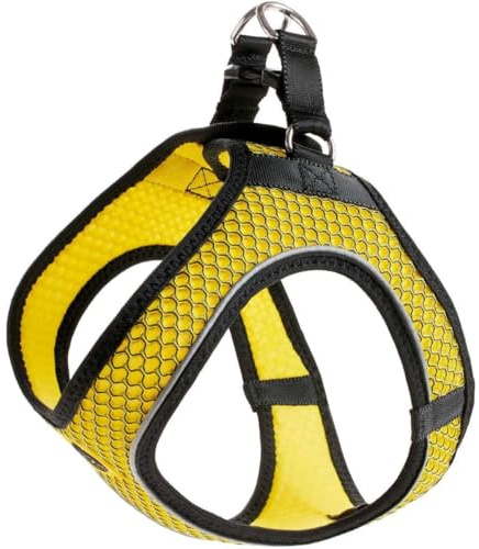 HUNTER HILO COMFORT BVB Hundegeschirr, mit 3D-Mesh-Material, reflektierend, XS-S, gelb