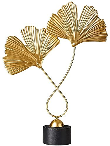 Kreative Ginkgoblatt Statue Deko Statue Heim Desktop Crafts Schmiedeeisen Desktop Artwork Kreativ Skulpturen Metall Blätter Deko Für Wohnzimmer Flur Schlafzimmer Desktop Decor Housewarming Geschenk